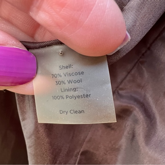 Talbots Tweed Green and Brown Blazer Jacket Fall - Picture 10 of 12